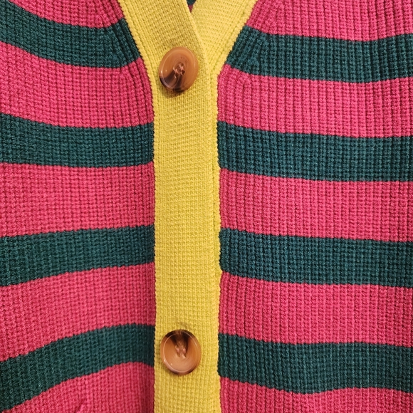 Tarse Oversized Striped Cardigan with Button Front - Picture 4 of 4